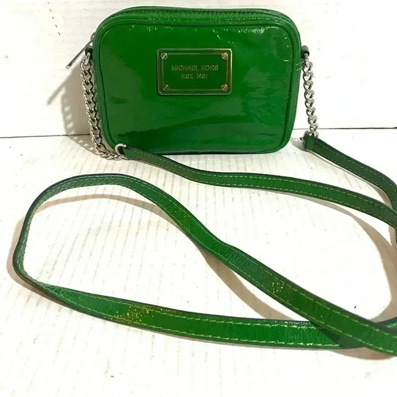 Michael kors green leather crossbody handbag - Picture 5 of 9